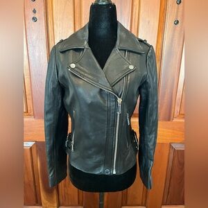 BCBG Moto Biker Soft Lamb Leather Jacket Size: XS motorcycle